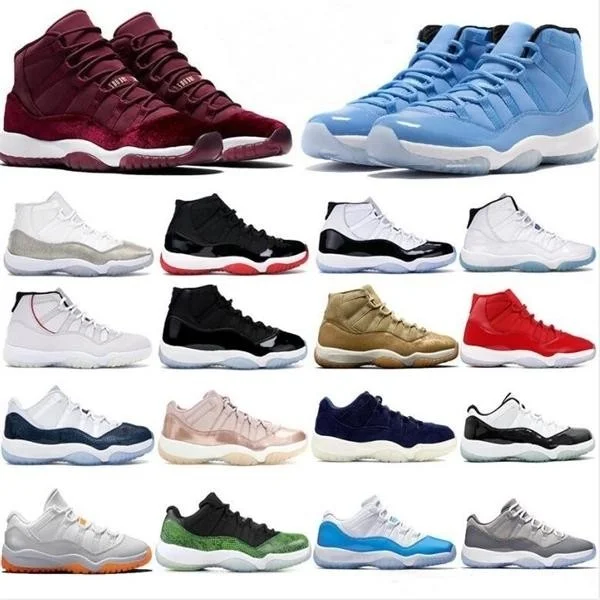 

Zapatillas de baloncesto de alta calidad para hombre y mujer, 23, rojo y negro, 11, 11s, color blanco, Concord 45, color plata,