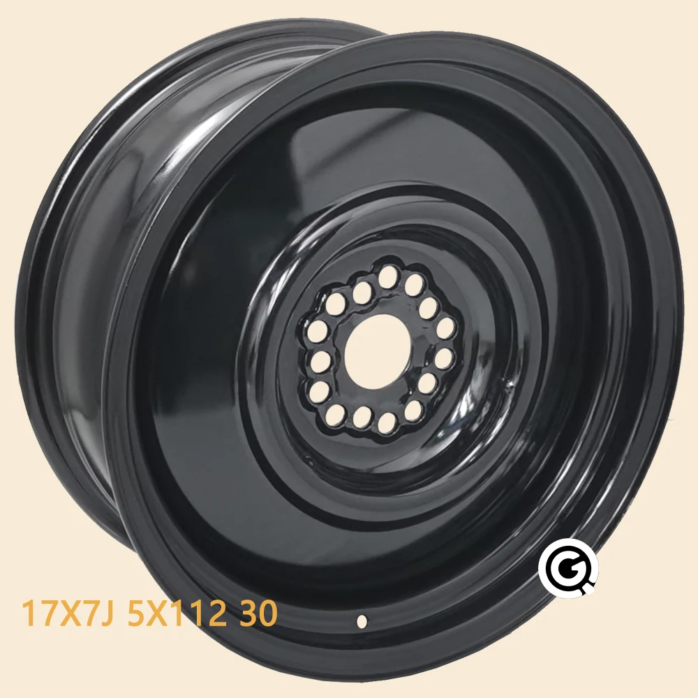 17-дюймовое стальное колесо 17X7J 5X112 смещение 30 обод жука 5 отверстий черный с