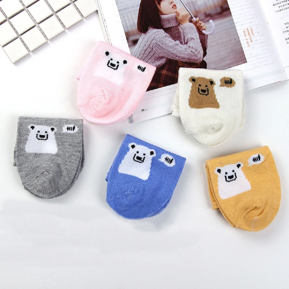 Летние носки с милыми животными из мультфильма Полярный медведь женские