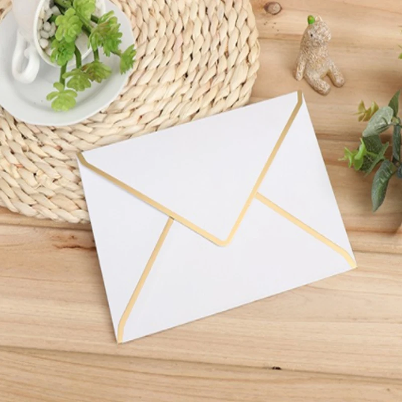 

25pcs 175x120mm Gold Stamping Envelopes Wedding Business Invitation Envelopes