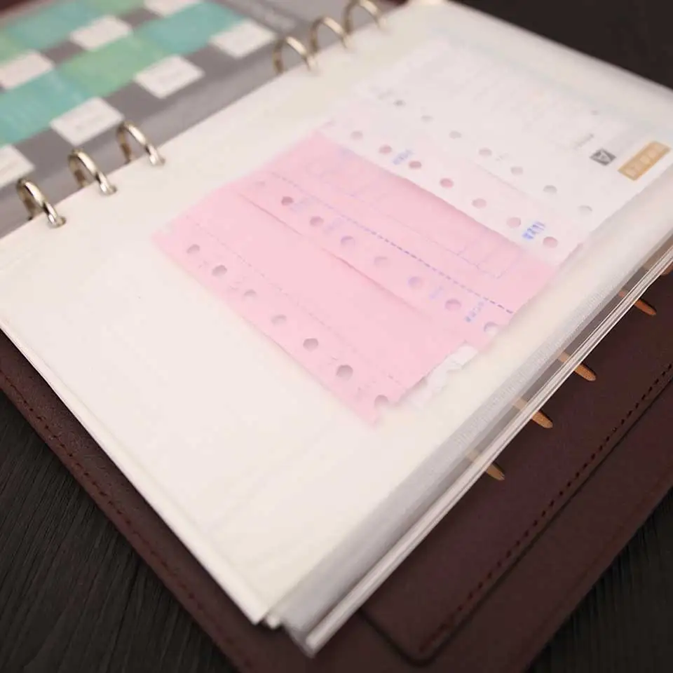 A5/A6 ПВХ связующего Папка Держатель индексный разделитель спираль сумка для