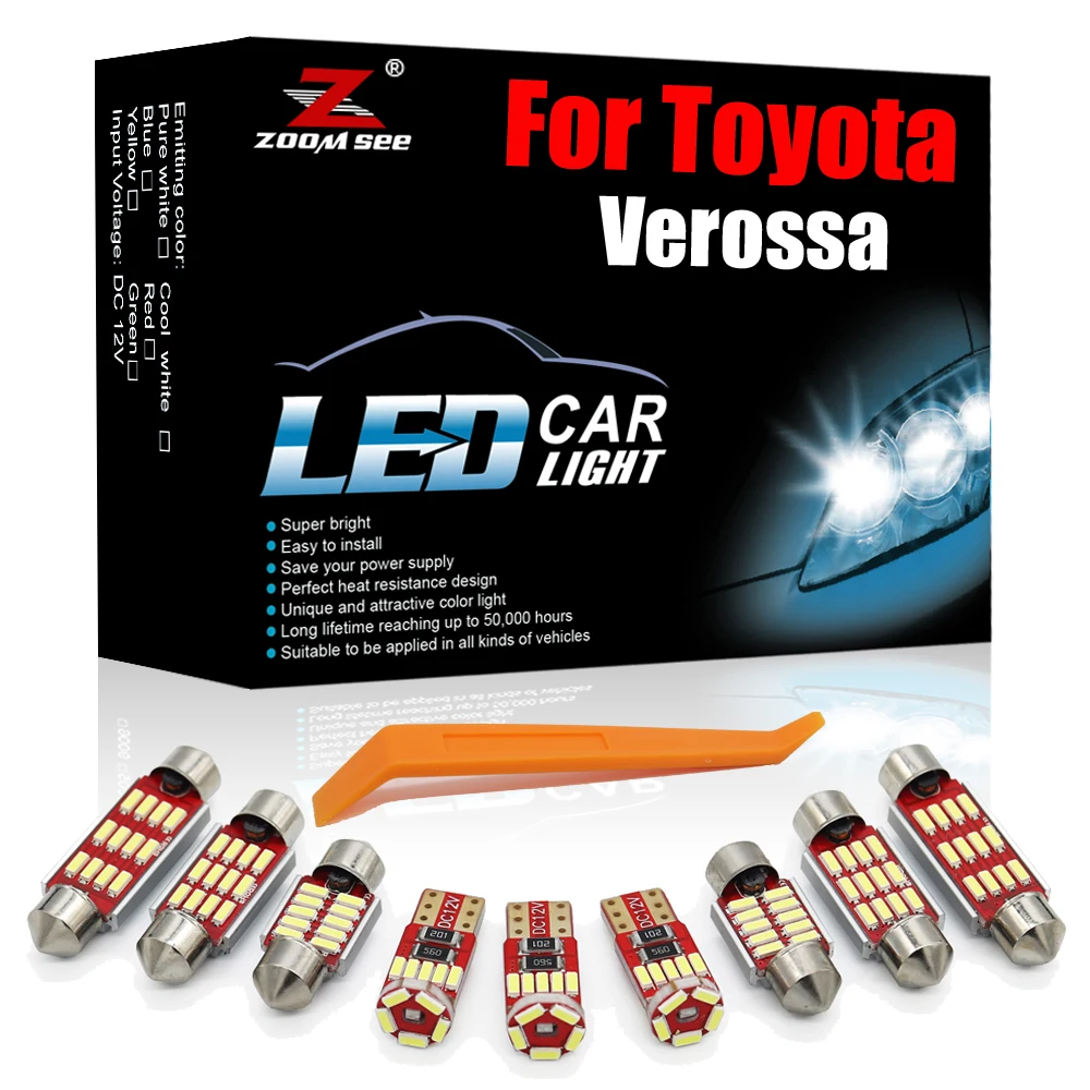 

Performance White Canbus LED Interior Kit 13pcs For Toyota Verossa 2001-2004 Vehicle Trunk Dome Map Auto Lamp Light Accessories