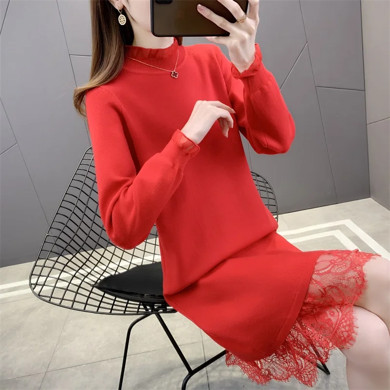 

Номер 193186, 7 в одном 5 】 для плетения в длинном кружевном комбинированном платье [1253] 57