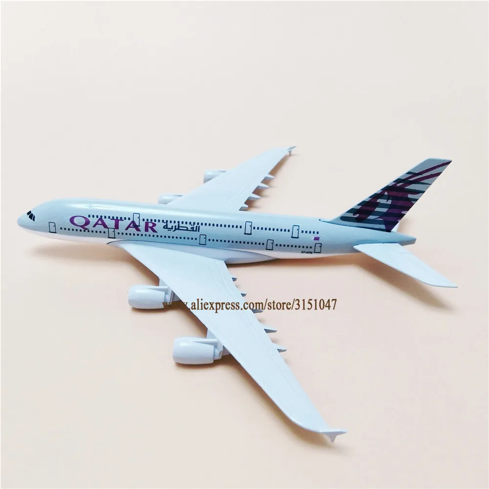 Модель самолета из металлического сплава A380 20 см | Игрушки и хобби