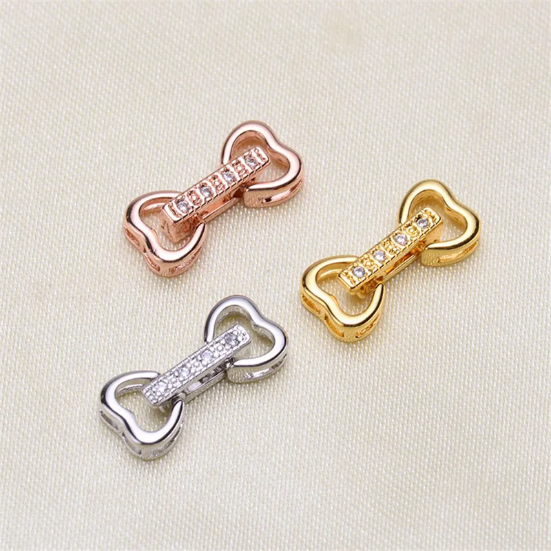 

Clasps For Jewelry Making Fastening Accessories 18K GOLD PLATED Cubic Zirconia Clasps For DIY Pearls Necklace Bracelet Clasp
