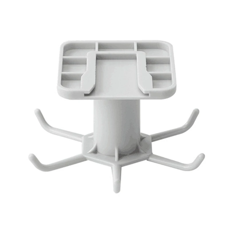 

Punch-free Kitchen Wall Rotation Storage Rack Home Storage Shelf 6 Hooks Multi-Purpose Spatula Hanging Hanger With Paste