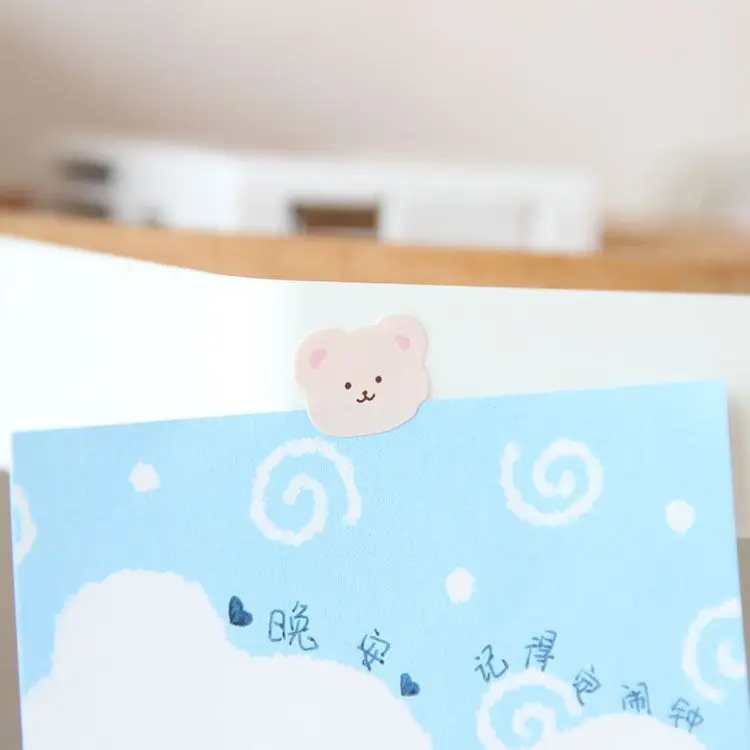 Ins милая розовая пушистая этикетка с медведем наклейка креативная девушка ручная