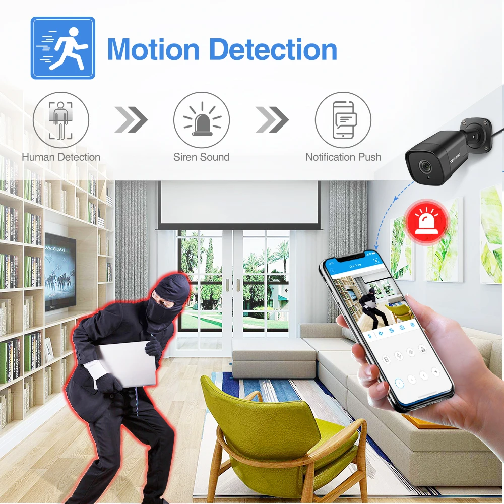 Techege 12V Аудио ip камера видеонаблюдения с поддержкой Wi Камера POE Super HD 5MP ONVIF Открытый