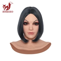 kumiho beatrice style crossdressing silicone full head mask with neck cosplay costumes for drag queen shemale 5g