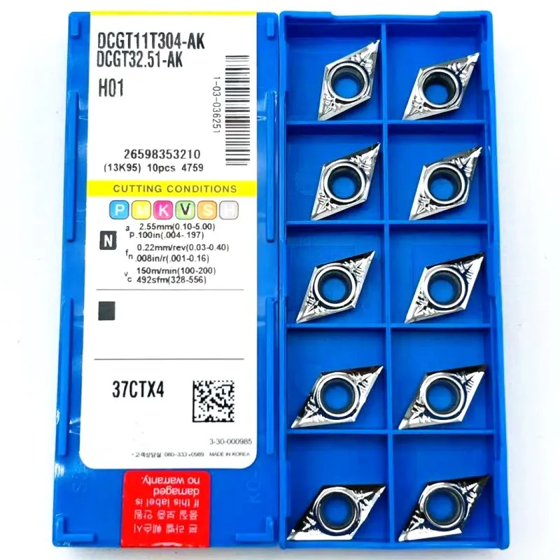 

DCGT11T302 DCGT11T304 DCGT11T308 AK H01 100% original aluminum blade lathe tool cutting tool carbide woodworking tools
