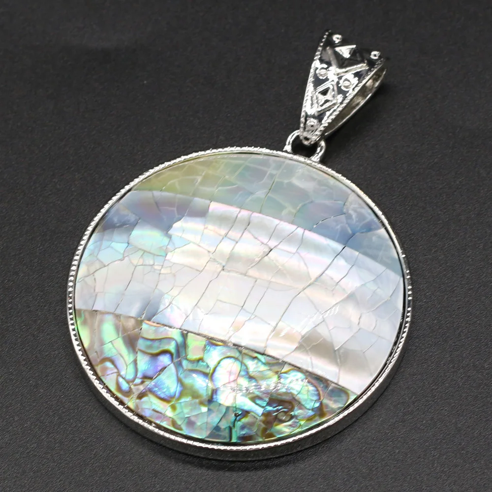 

Natural Shell Pendant Round Shape 50x50mm Fashion New Product To Create Street Single Product DIY Jewelry