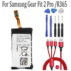 Сменный аккумулятор для Samsung Gear Fit 2 Pro, оригинальный аккумулятор + USB-кабель + инструменты, аккумулятор для Samsung Gear Fit 2 Pro, R365, 200 мАч, EB-BR365ABE