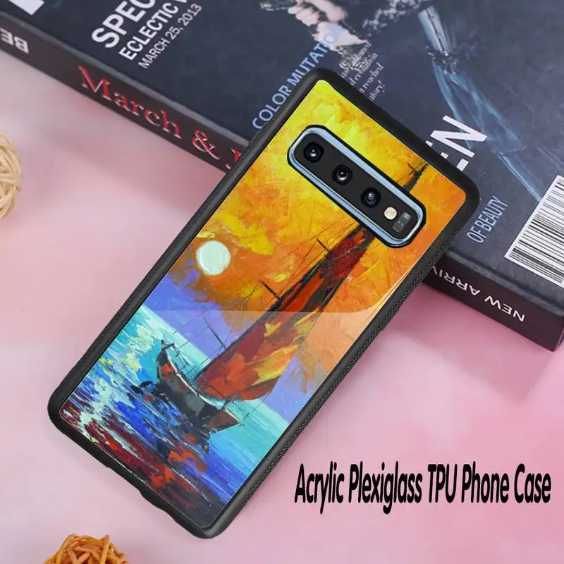 

Caribbean Ship boat Phone Case Acrylic Plexiglass TPU phone case For Samsung Galaxy S8 S9 S10 s10e S20 PLUS ULTRA S6edge