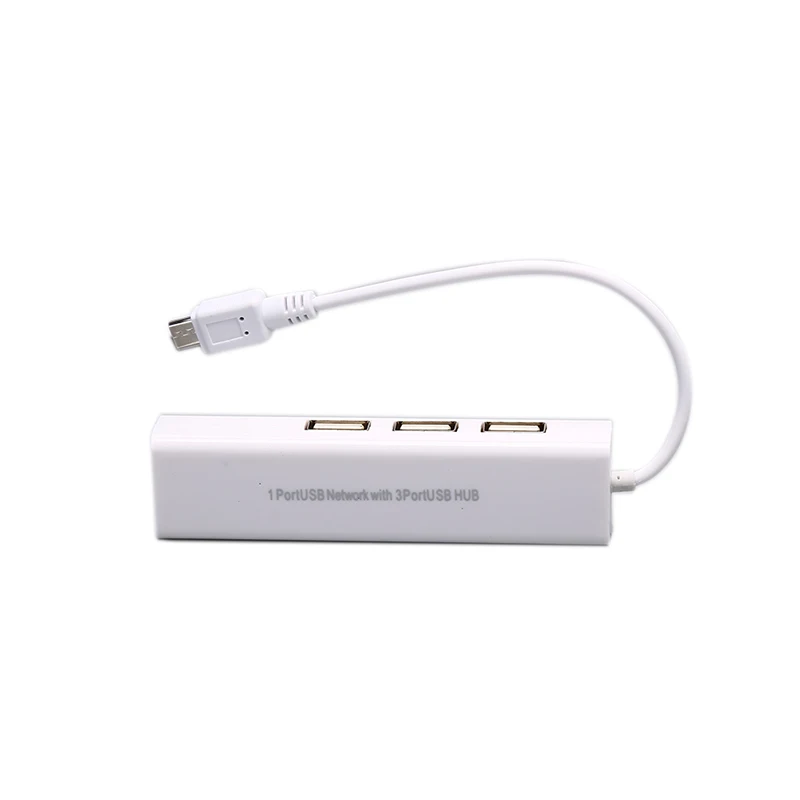 Micro USB to Network LAN Ethernet RJ45 Adapter with 3 Port 2.0 HUB For PC Android Phone Laptop | Компьютеры и офис