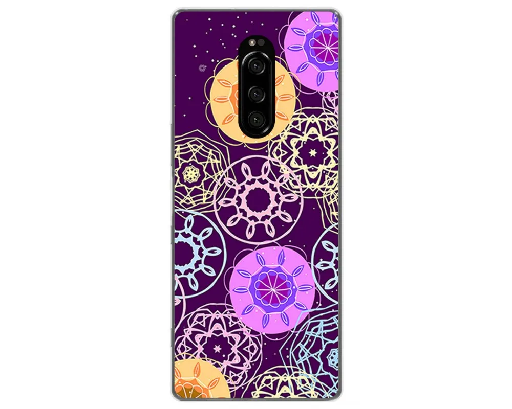 Гелевый Чехол из ТПУ для Sony Xperia 1 дизайн радиальные рисунки|Бамперы| |