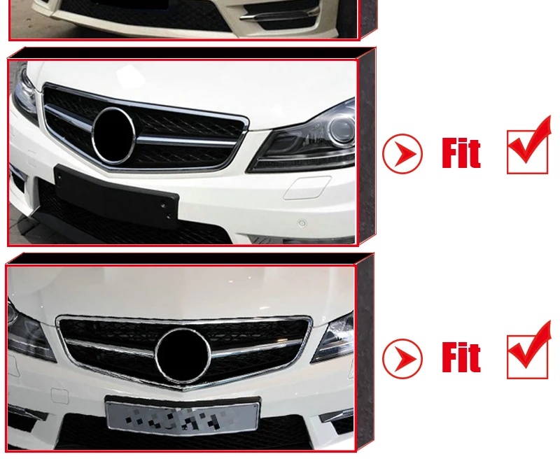 Для Mercedes C Class W204 C204 Coupe Спортивная Передняя решетка гриль решетки ABS материя черный C63 Стиль прямой 1:1 замена 2007-14