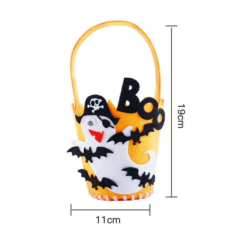 

10 DIY nonwoven fabric pumpkin candy gift bag Halloween decoration festival supplies kids children party trick or treat dropship