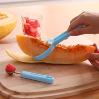 2pcs stylish unique cantaloupe slicer cutter knife corer fruit tools kitchen accessories gadgets watermelon spoons peeler