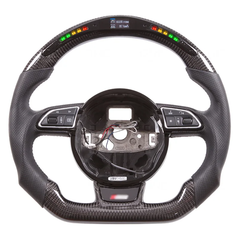 Светодиодный ное Автомобильное рулевое колесо 100% углеродное волокно подходит