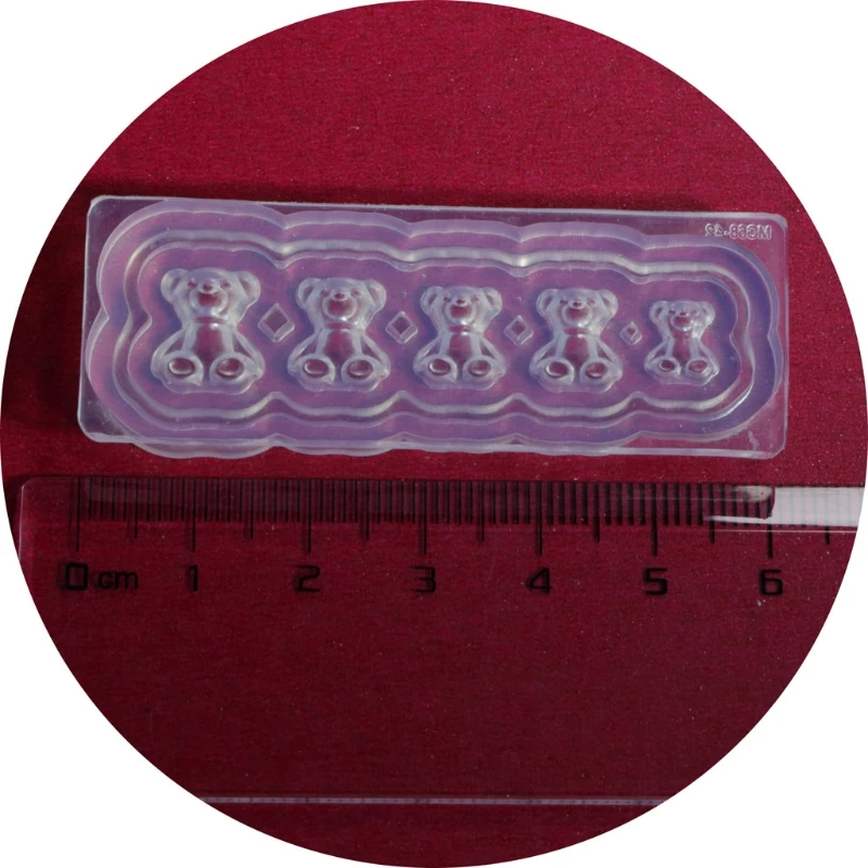 

4Pcs Flower Bowtie Bear Resin Mold Epoxy Resin Casting Mold DIY Nail Art Crafts