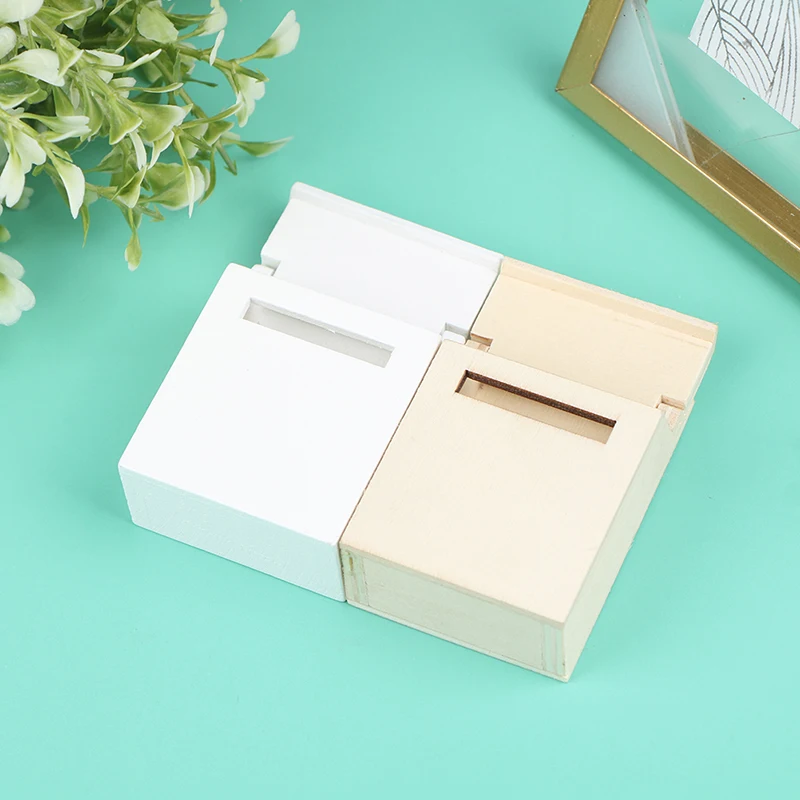 1Pc 1/12 Scale Dollhouse Wooden Mailbox With Decal Miniature for Fairy Garden Door Decor Kids Furniture Toys | Игрушки и хобби