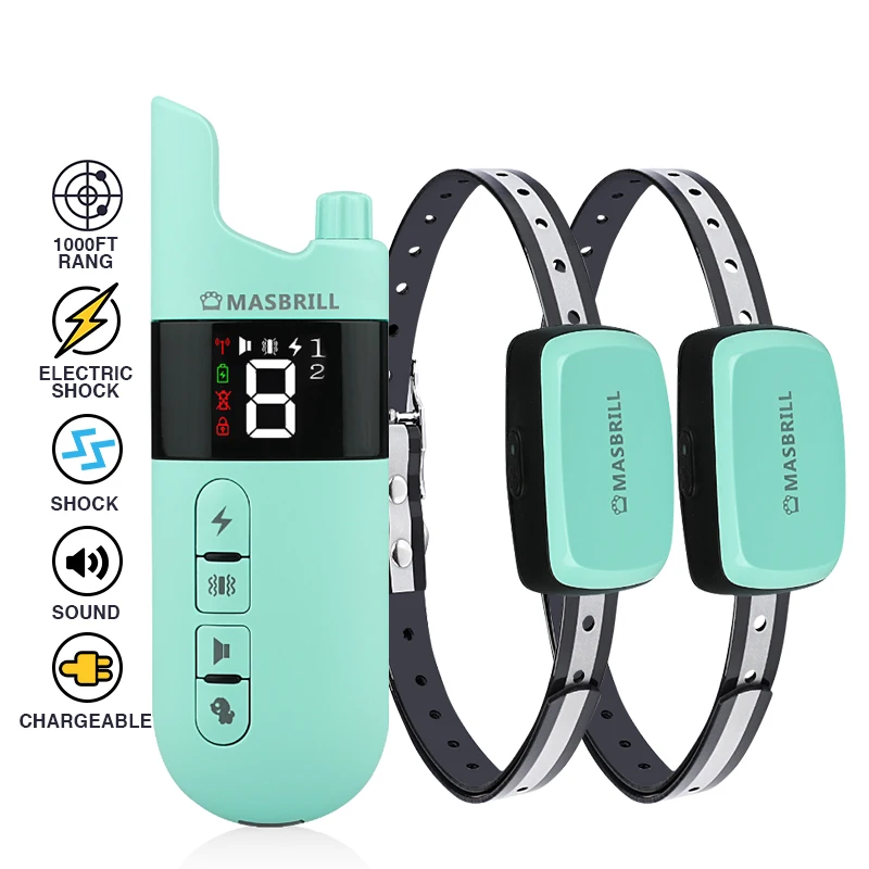Ошейник для дрессировки собак с электрошоком звуковой сигнал вибрация звук