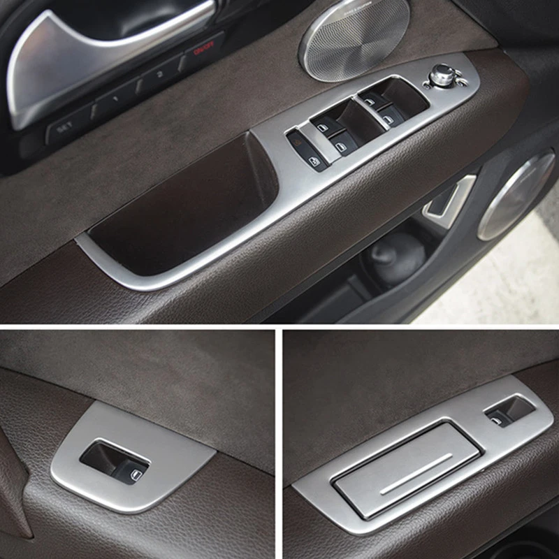 

Car Door Armrest Window Lifter Switch Buttons Decoration For Audi Q7 4L 2008-15 Frame Cover Trim 7pcs Interior Auto Accessories
