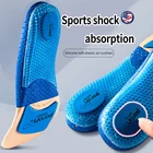 Силиконовые мягкие эластичные спортивные стельки PORON, ортопедические амортизирующие Дышащие стельки с поддержкой свода стопы для бега
