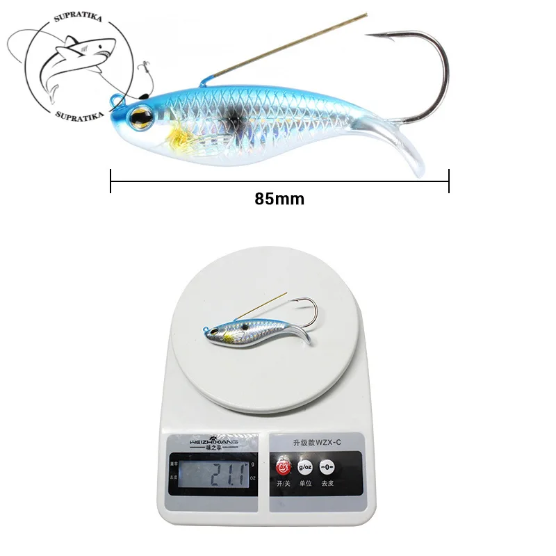 

6 видов цветов 3D глаза Bionic приманка 21,1 г/8,5 см с одним крючком, пластиковая жесткая приманка для глубины погружения 0,5-4 м воблеры, приманка для...