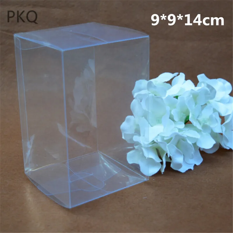 Подарочная коробка из ПВХ 9x9x14 см свадебные сувениры упаковка для конфет