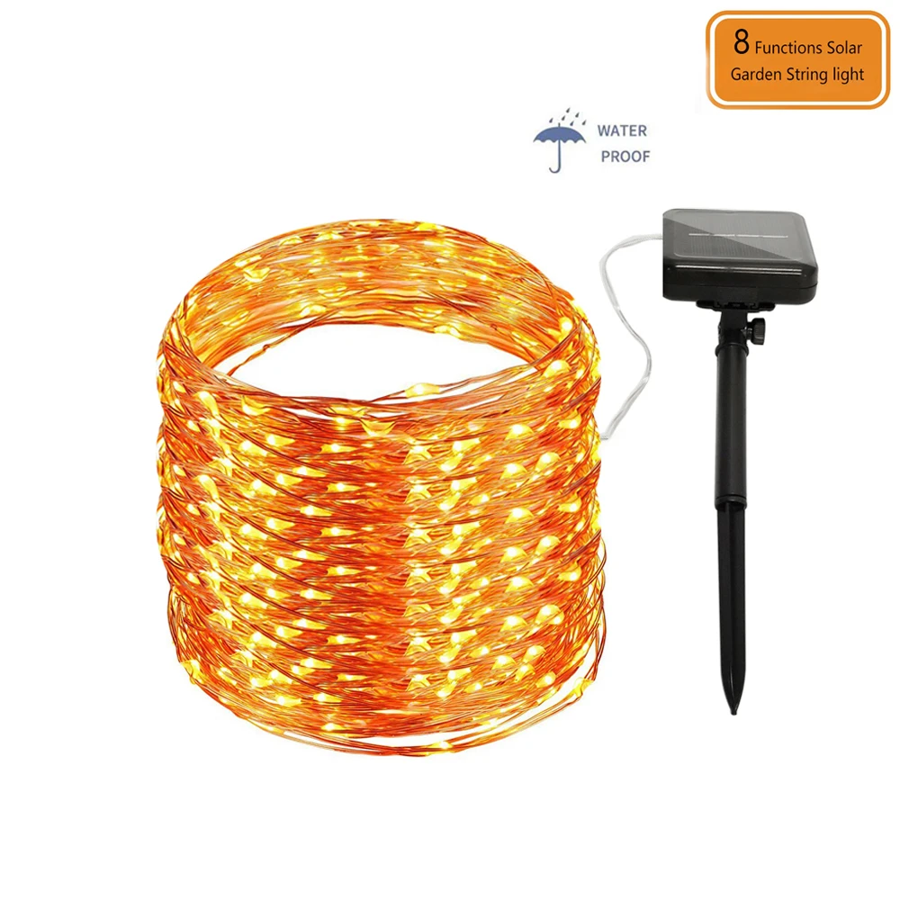 

Solar LED String Fairy Lights 8 Functions 42M 400 LED Outdoor Waterproof Garden Solar Power Lamp For Garland Decoration