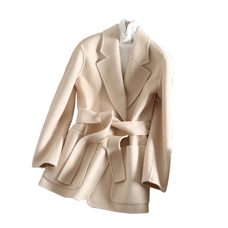 Весна Осень 100% шерстяное пальто женская одежда 2020 корейские винтажные женские и