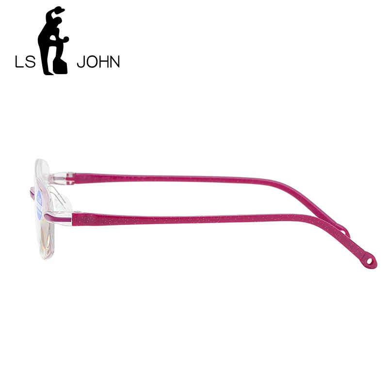 LS JOHN очки для чтения без оправы с защитой от синего света ультралегкие