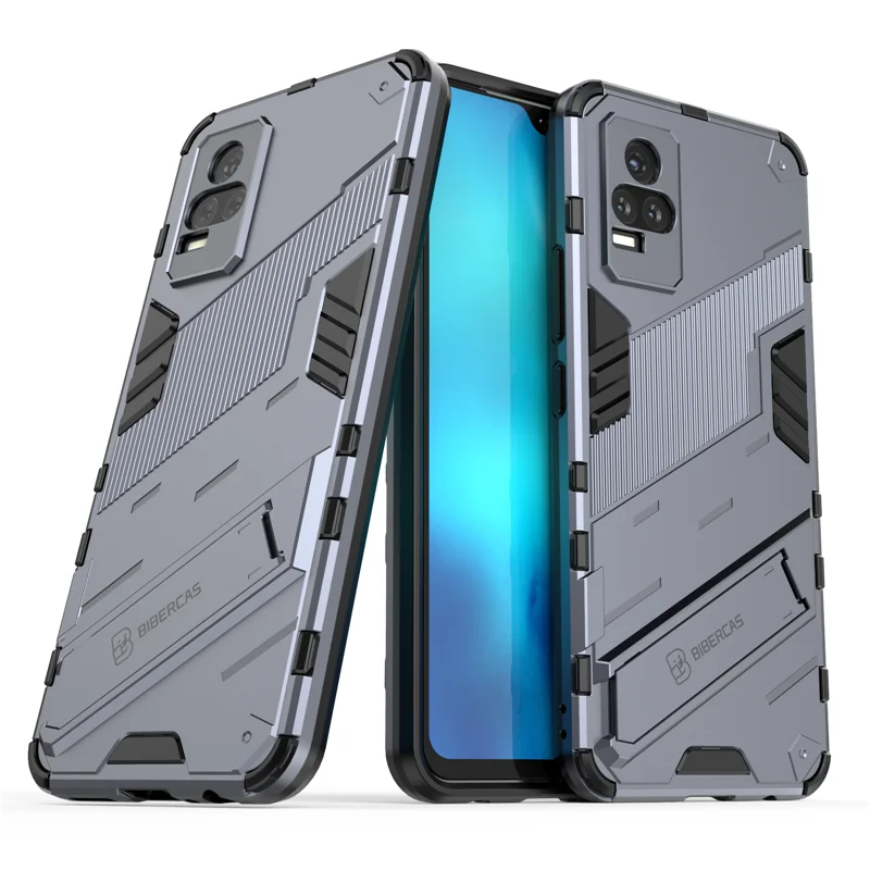 Protective Case For Vivo Y73 Case For Vivo Y73 Cover Armor Hard Rubber Invisible Bracket Funda Holder Cover For Vivo Y73