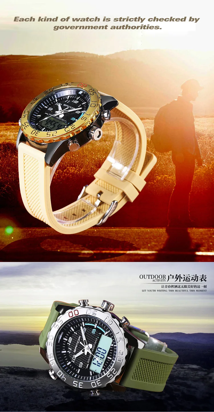 Мужские наручные часы Three Da Li Hao золотые с тремя иглами водонепроницаемые двойным