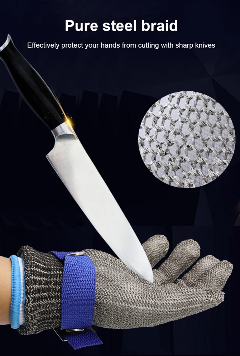 

New type of anti cutting steel wire mesh gloves for outdoor survival Anti-cut Gloves Safety Cut Proof Stab Resistant