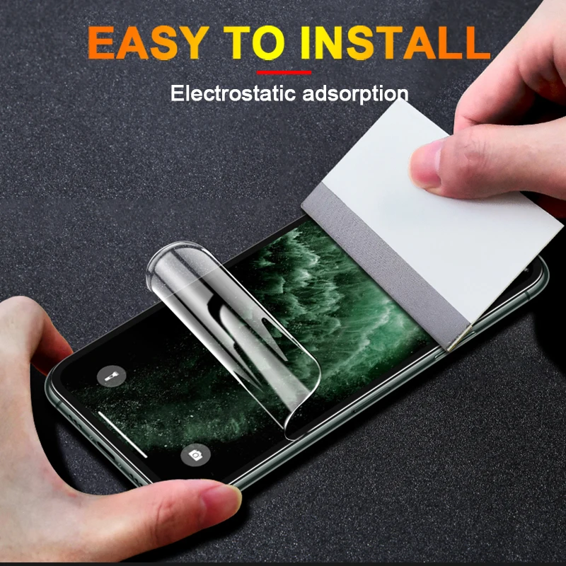 

2 Pcs Full Cover Hydrogel Film For iPhone 11 12 Pro Max Screen Protector For iPhone 7 8 6 6s Plus XR X XS Max SE 2020 Not Glass