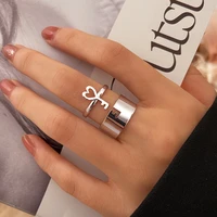 punk style fashion couple ring male and female pair ring combination key opening cute ring jewelry on the finger