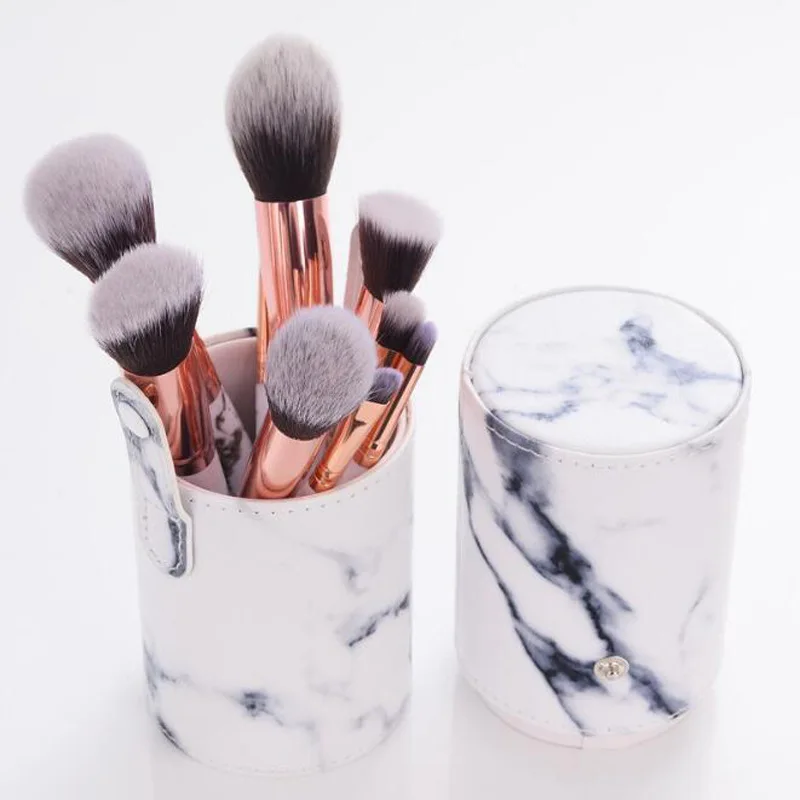 

10 Pcs fiber professiona brushes, eye and face, foundation, eyeshadow, makeup brush set, marble pattern, three colors Maquiagem