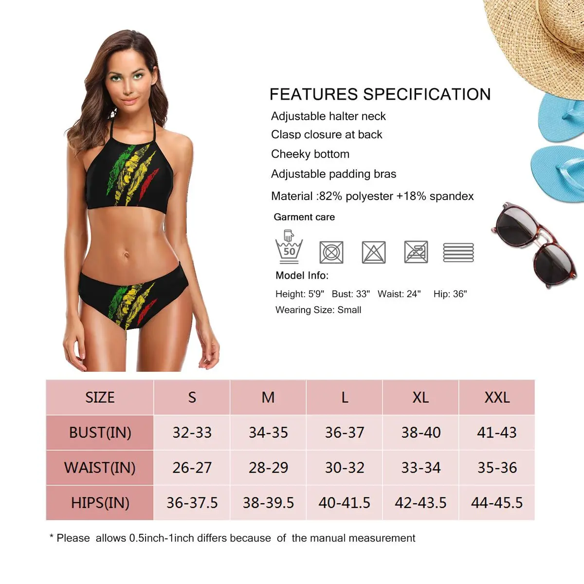 

Bikinis Warrior Lion Of Judah King Rasta Reggae Jamaica sexy Swimsuit Low Waist swimsuit separate R333 Women bathing suit