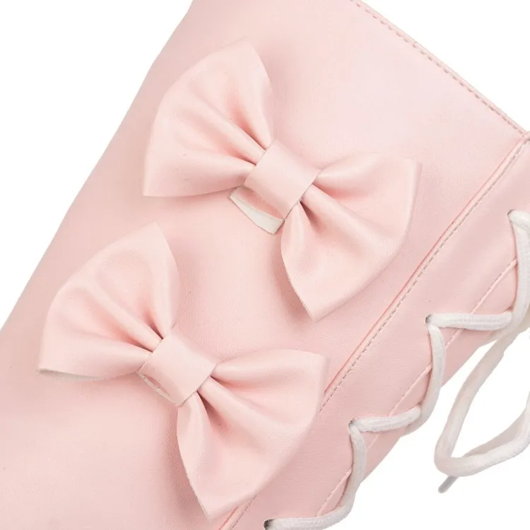 Зимние сапоги женские до середины икры на высоком квадратном каблуке с круглым