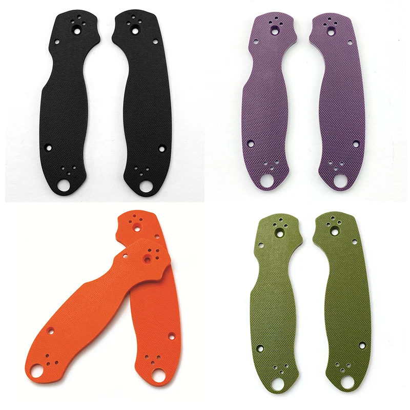 

1 Pair G10 Folding Knife Handle Grip Patches for Spyderco Para3 C223 Solid Color Spider Anti-slip Scale DIY Accessories Material