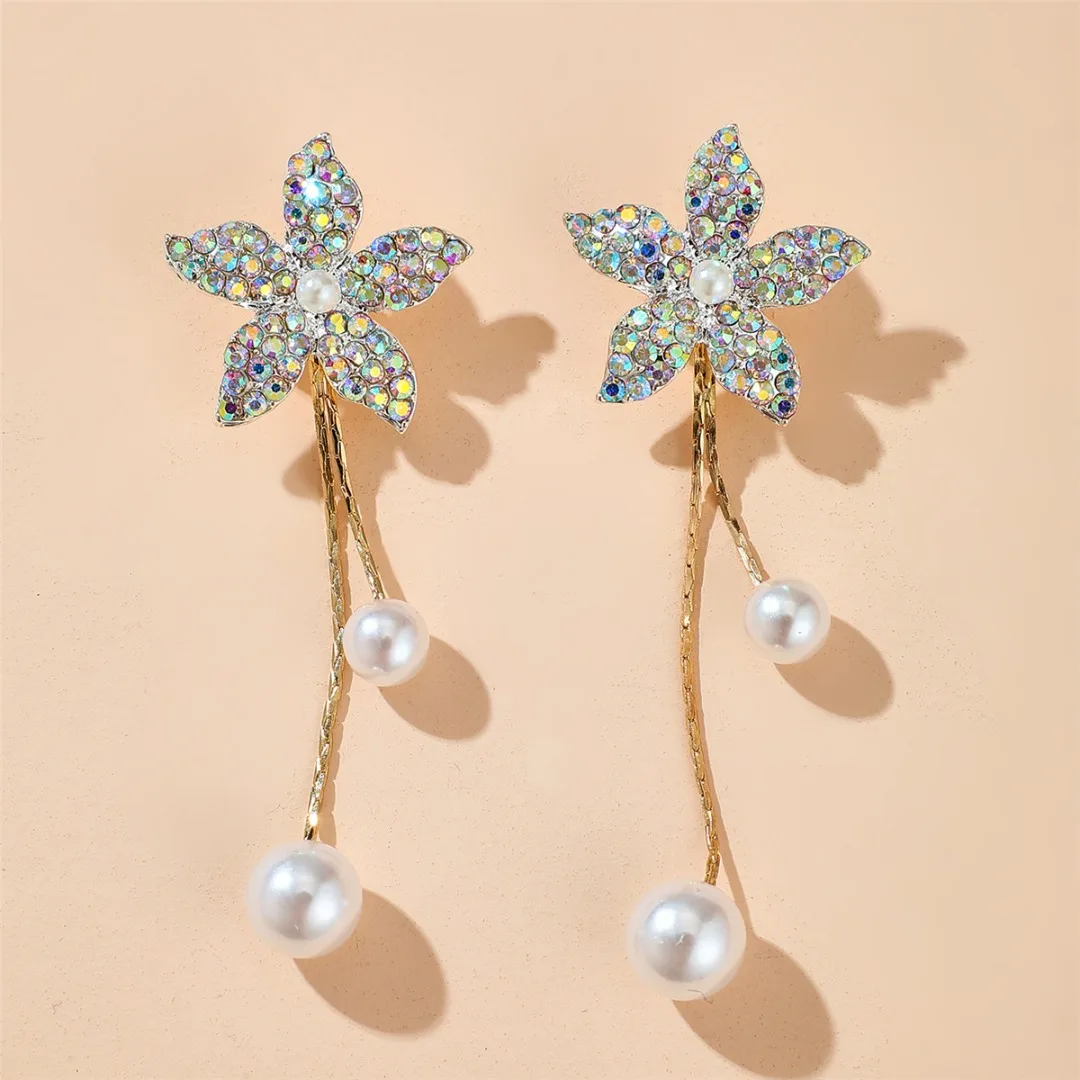 9 видов стилей корейские трендовые серьги гвоздики Кристальные акриловые