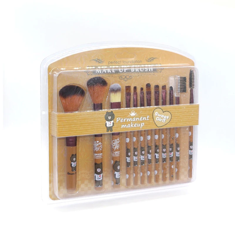 Набор кистей для макияжа из мягкого волокна 12 шт. тени бронзер | Красота и