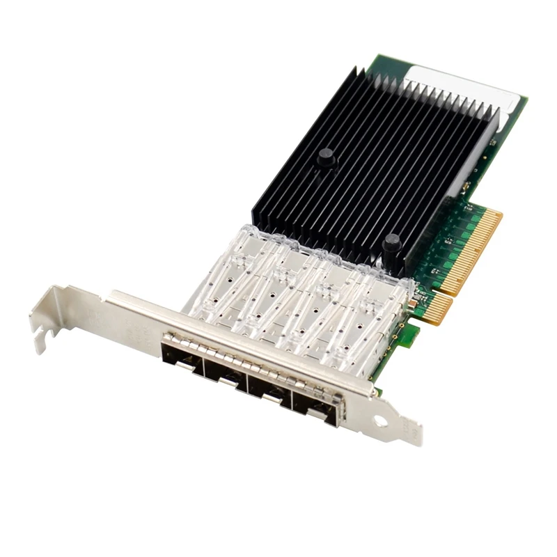 

PCI-E X8 Gigabit Server Optical Network Card PCIe 10GbE SFP+ Optical Network Card for PC Black