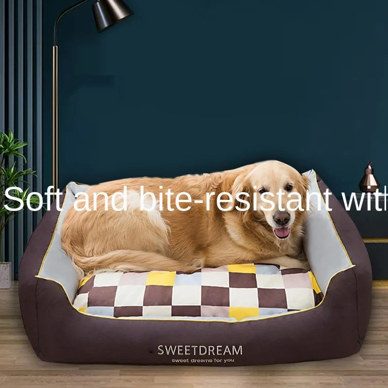 

Будка Four Seasons General Kerky Kennel устойчивая к укусам Золотая кровать для собак большая собака водостойкие съемные товары для собак