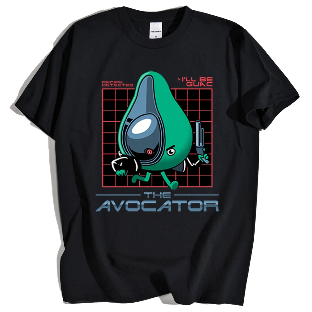 

Kohpweran Streetsweat The Avocado Creativity Design Prints Clothes Man Crewneck Oversize T Shirt Pattern Loose Fashion