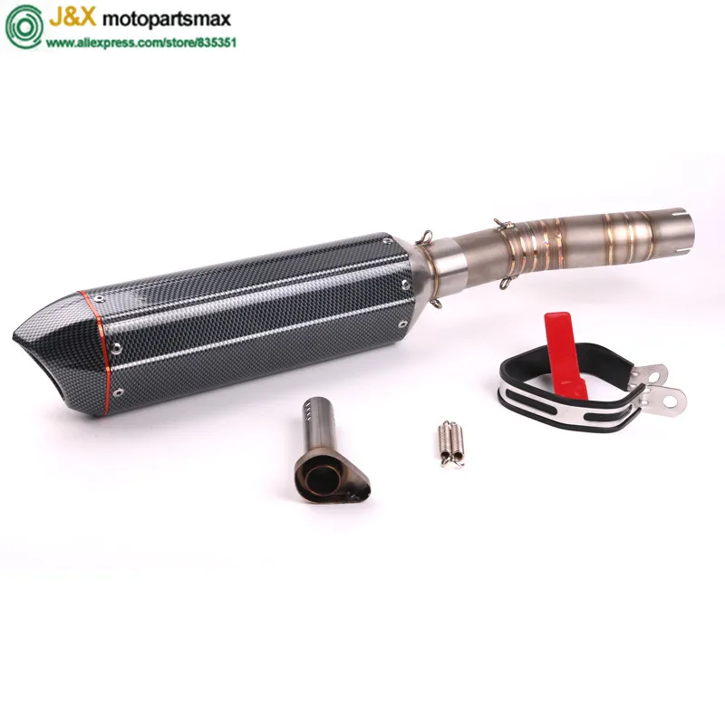 

GSXR1000 motorcycle exhaust contact middle pipe + muffler full system for SUZUKI GSXR 1000 Slip On