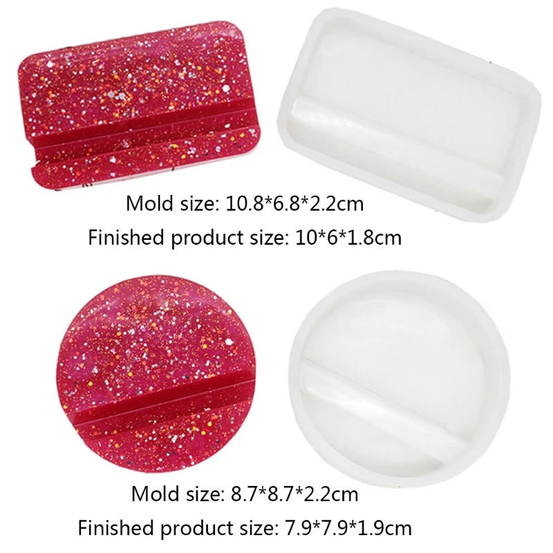 

DIY Crafts Decoration Making Tools Crystal Epoxy Resin Mold Phone Holder Cellphone Bracket Casting Silicone Mould