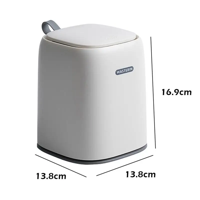 

Creative Home Desktop Trash Bin Table Top Bin with Lid Mini Trash Bin for Office and Car